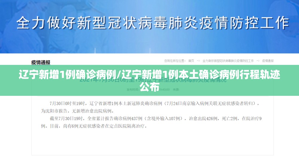 辽宁新增1例确诊病例/辽宁新增1例本土确诊病例行程轨迹公布 辽宁新增1例确诊病例/辽宁新增1例本土确诊病例行程轨迹公布