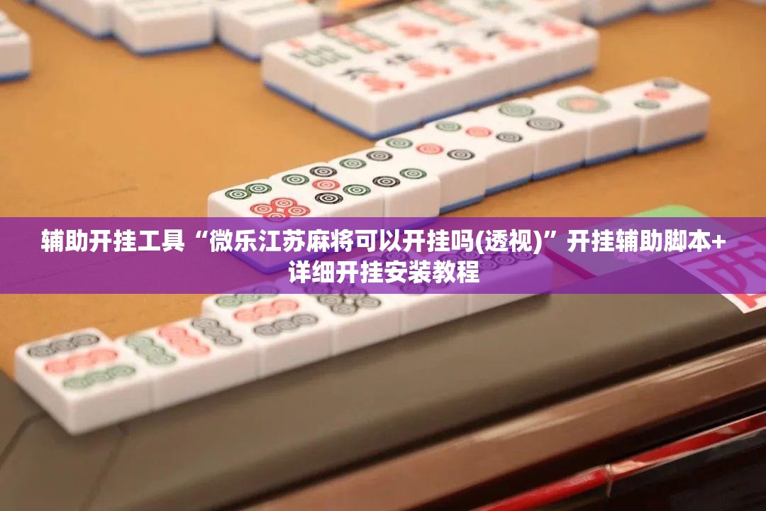 辅助开挂工具“微乐江苏麻将可以开挂吗(透视)	”开挂辅助脚本+详细开挂安装教程