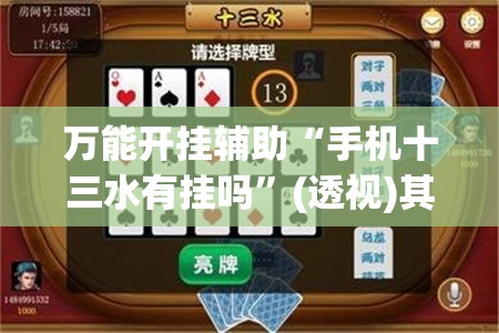 万能开挂辅助“手机十三水有挂吗”(透视)其实确实有挂