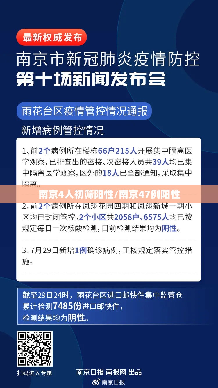 南京4人初筛阳性/南京47例阳性 南京4人初筛阳性/南京47例阳性