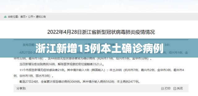 浙江新增13例本土确诊病例/浙江新增确诊病例最新通报 浙江新增13例本土确诊病例/浙江新增确诊病例最新通报