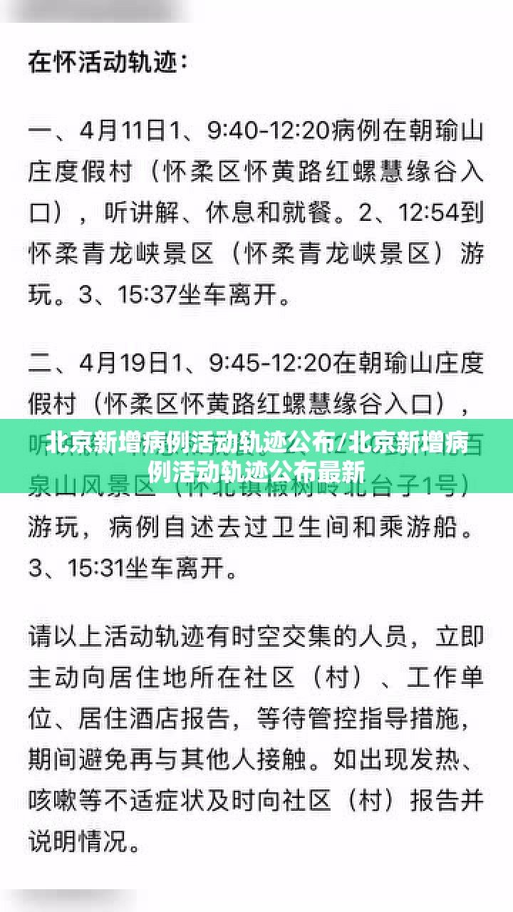 北京新增病例活动轨迹公布/北京新增病例活动轨迹公布最新