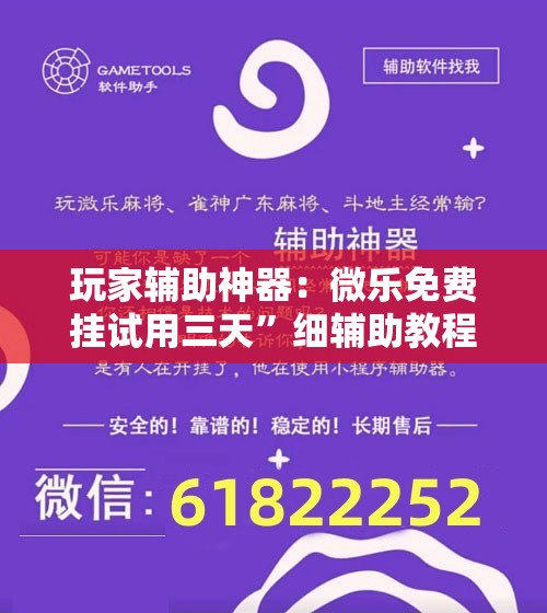 玩家辅助神器：微乐免费挂试用三天”细辅助教程分享