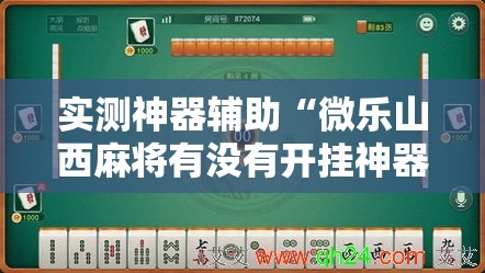 实测神器辅助“微乐山西麻将有没有开挂神器”其实确实有挂