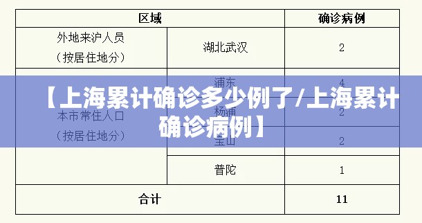 【上海累计确诊多少例了/上海累计确诊病例】