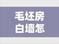 毛坯房白墙怎么清理/毛坯房白墙怎么处理