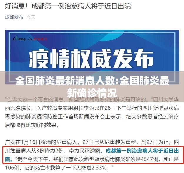 全国肺炎最新消息人数:全国肺炎最新确诊情况