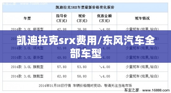 凯迪拉克srx费用/东风汽车全部车型