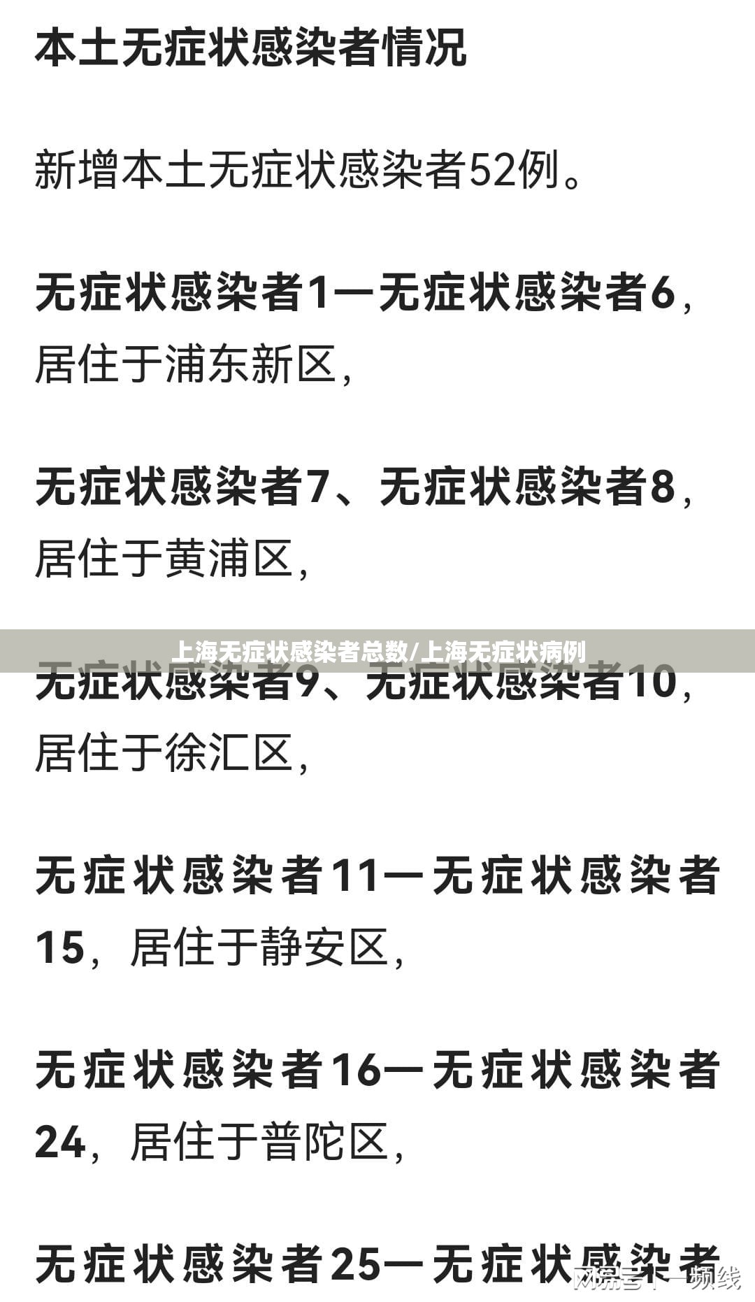上海无症状感染者总数/上海无症状病例