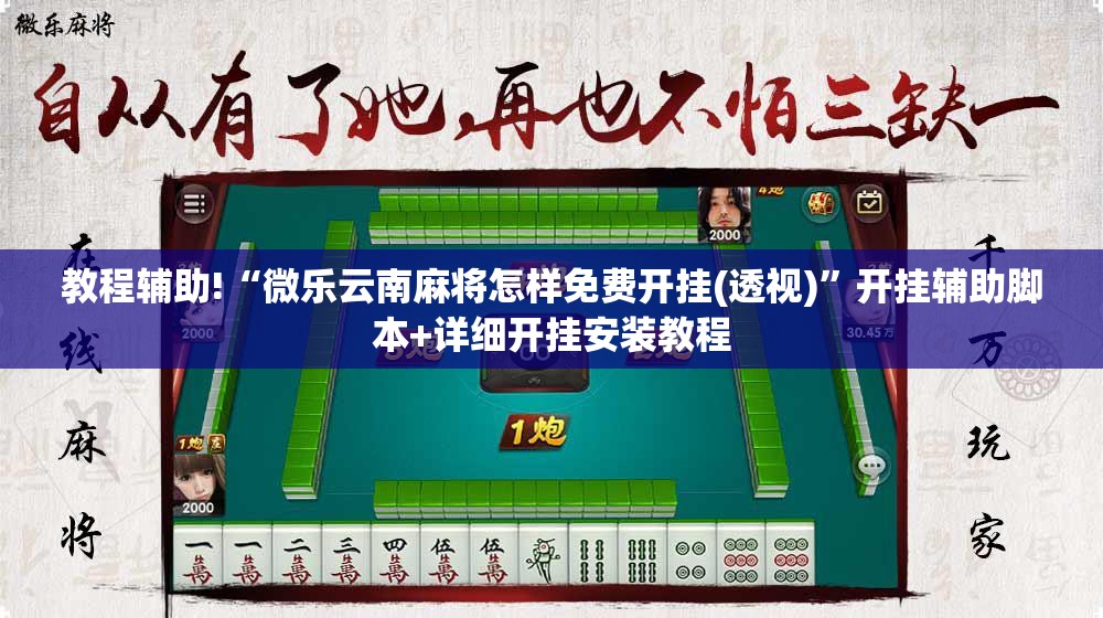 教程辅助!“微乐云南麻将怎样免费开挂(透视)”开挂辅助脚本+详细开挂安装教程