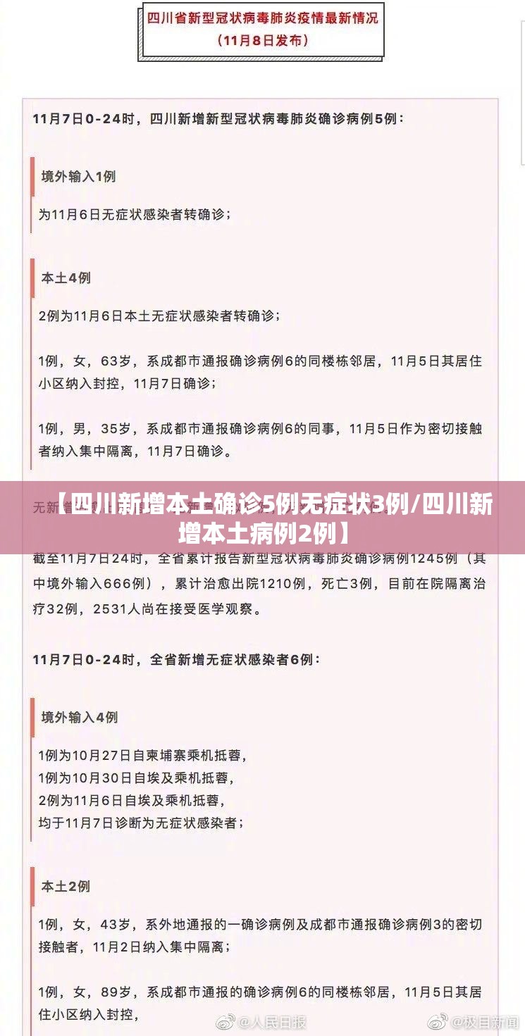 【四川新增本土确诊5例无症状3例/四川新增本土病例2例】
