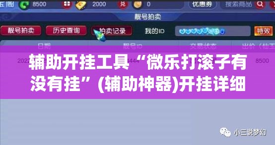 辅助开挂工具“微乐打滚子有没有挂”(辅助神器)开挂详细教程