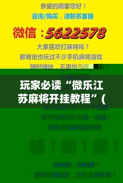 玩家必读“微乐江苏麻将开挂教程”(免费)开挂辅助教学(最新辅助开挂教程)