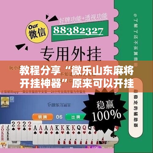 教程分享“微乐山东麻将开挂神器”原来可以开挂