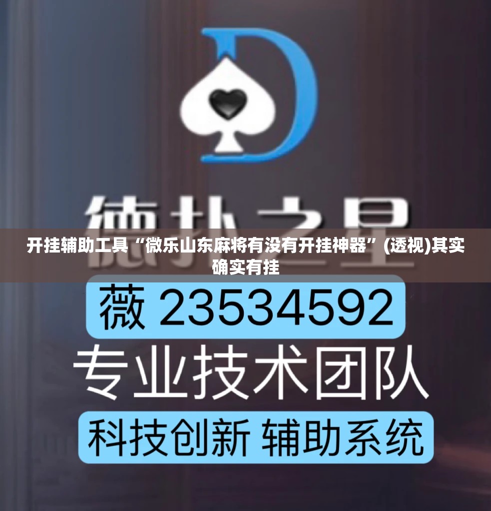 开挂辅助工具“微乐山东麻将有没有开挂神器	”(透视)其实确实有挂
