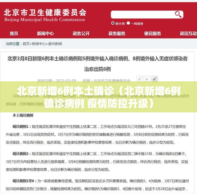 北京新增6例本土确诊(北京新增6例确诊病例 疫情防控升级) 北京新增6例本土确诊(北京新增6例确诊病例 疫情防控升级)