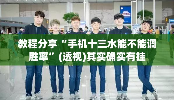 教程分享“手机十三水能不能调胜率	”(透视)其实确实有挂