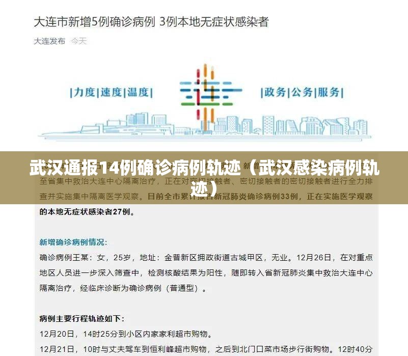 武汉通报14例确诊病例轨迹（武汉感染病例轨迹）
