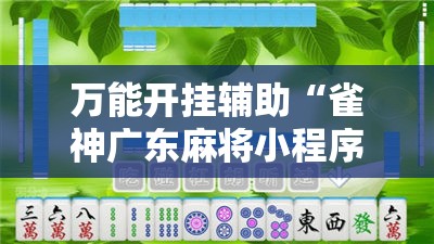 万能开挂辅助“雀神广东麻将小程序开挂教程”2026开挂教程步骤