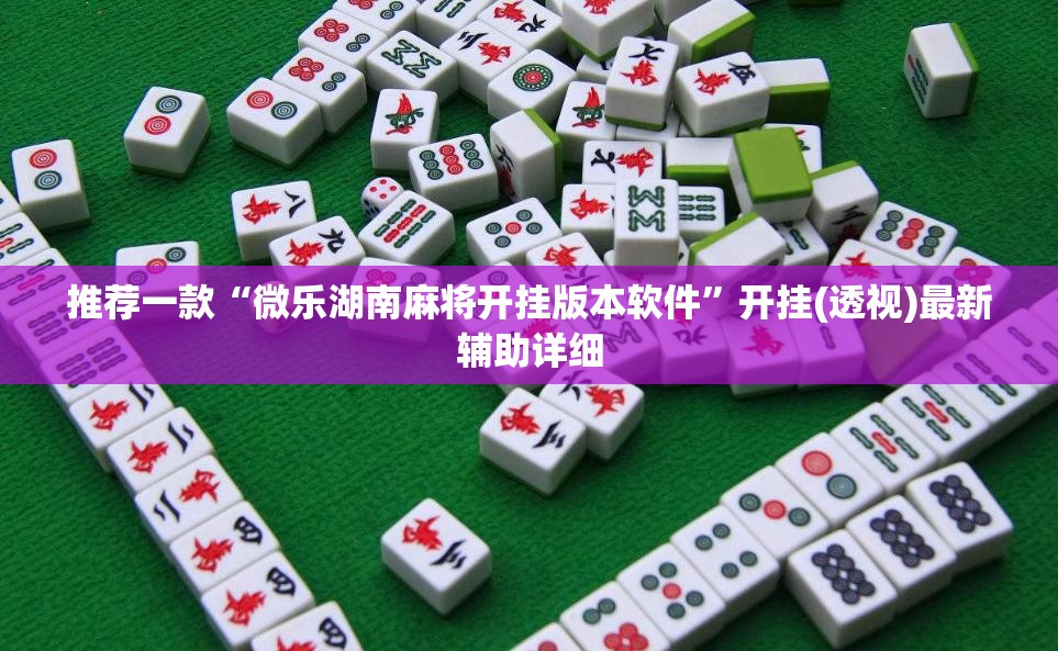推荐一款“微乐湖南麻将开挂版本软件	”开挂(透视)最新辅助详细