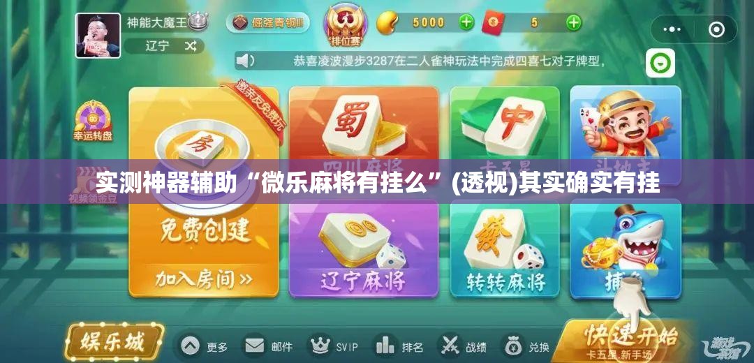 实测神器辅助“微乐麻将有挂么”(透视)其实确实有挂