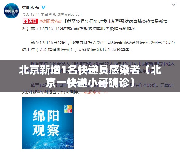 北京新增1名快递员感染者(北京一快递小哥确诊) 北京新增1名快递员感染者(北京一快递小哥确诊)