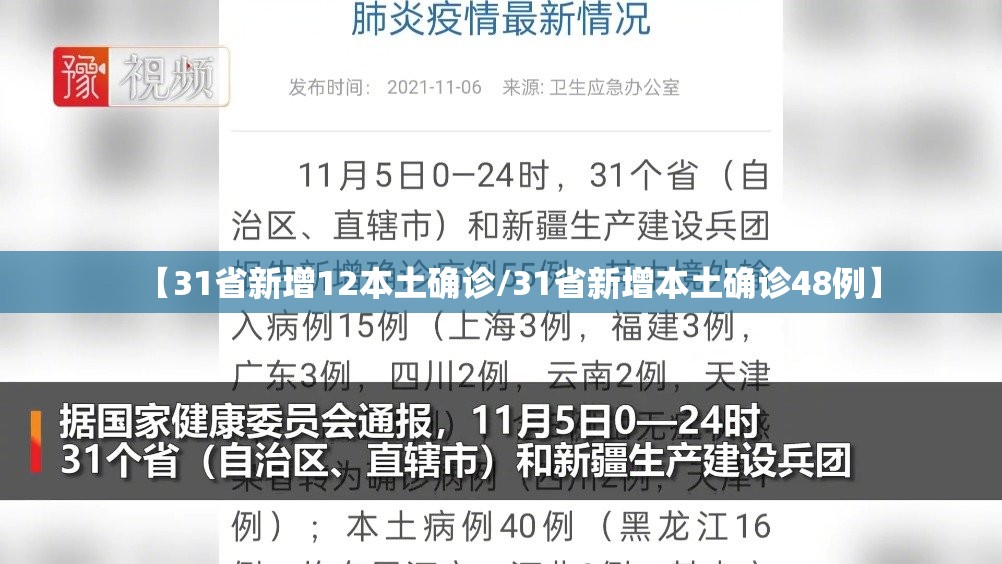 【31省新增12本土确诊/31省新增本土确诊48例】