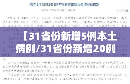 【31省份新增5例本土病例/31省份新增20例 本土病例6例】 【31省份新增5例本土病例/31省份新增20例 本土病例6例】