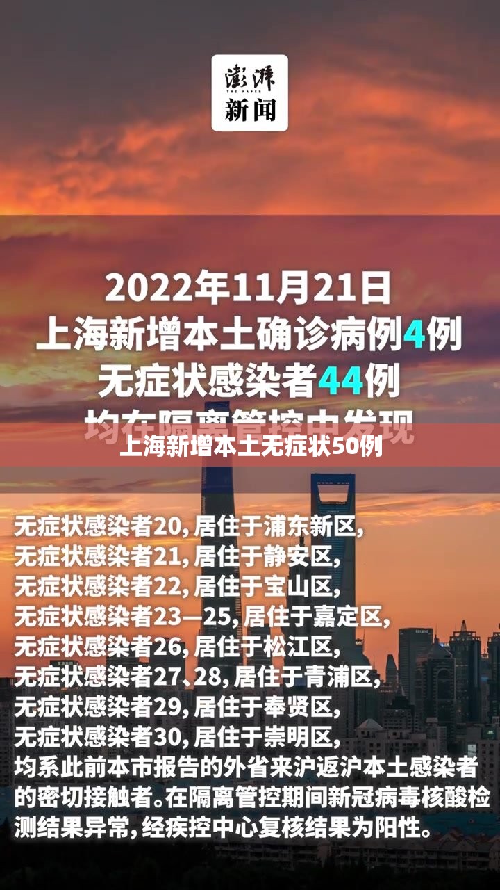【上海新增本土无症状50例,上海新增5例本土病例】