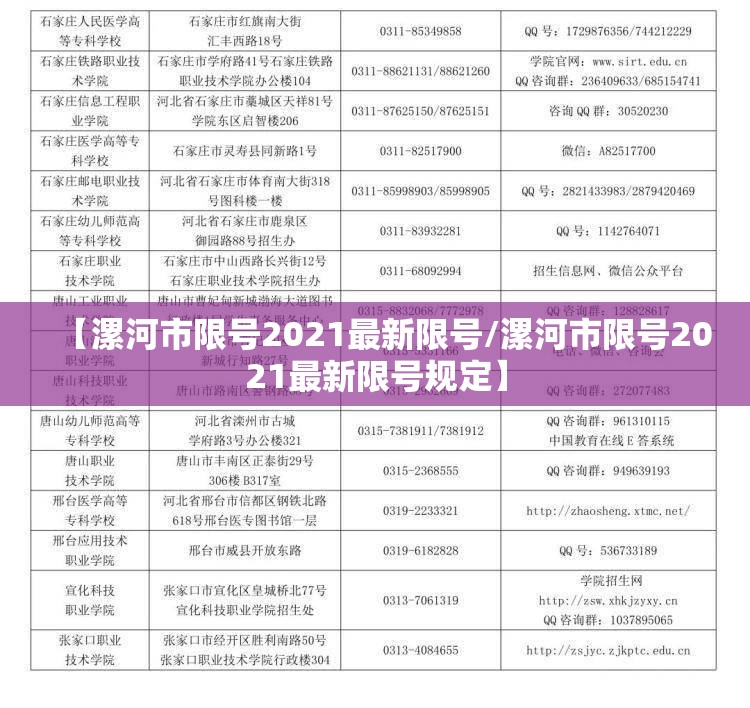 【漯河市限号2021最新限号/漯河市限号2021最新限号规定】