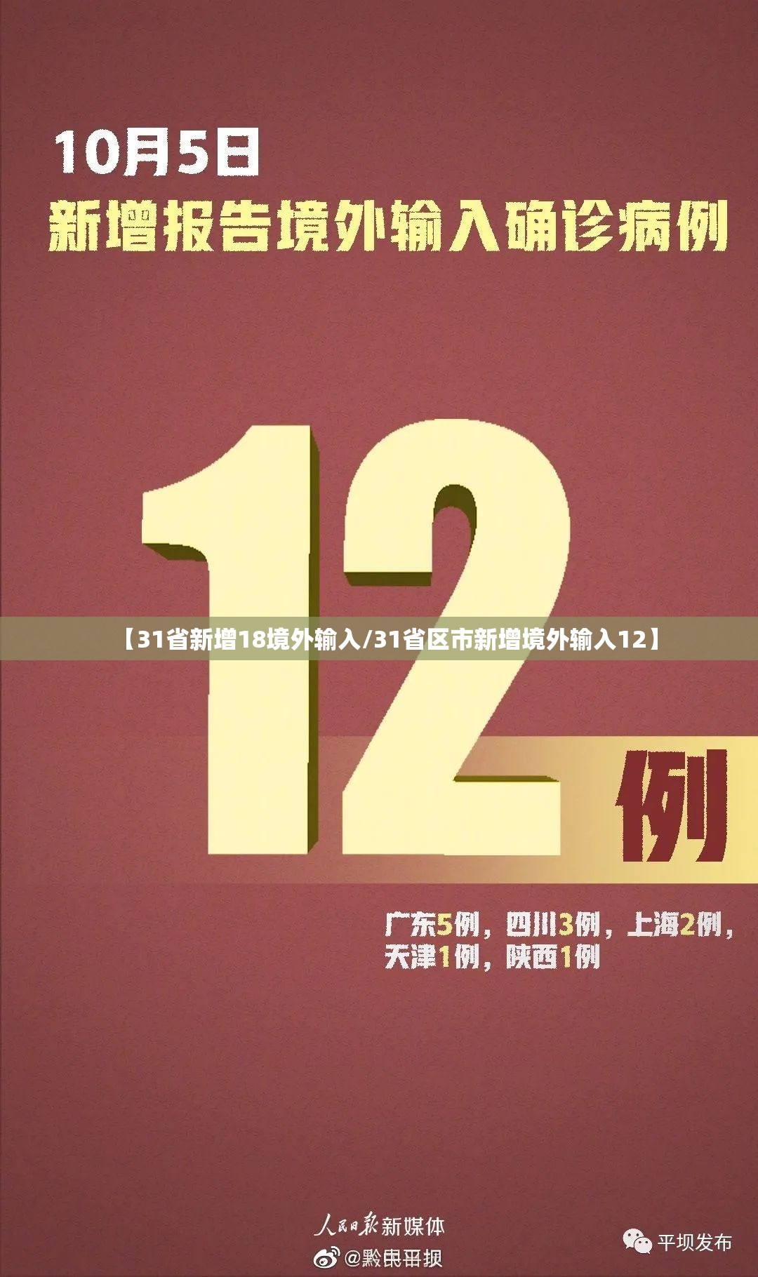 【31省新增18境外输入/31省区市新增境外输入12】