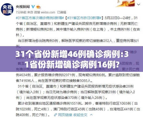 31个省份新增46例确诊病例:31省份新增确诊病例16例? 31个省份新增46例确诊病例:31省份新增确诊病例16例?