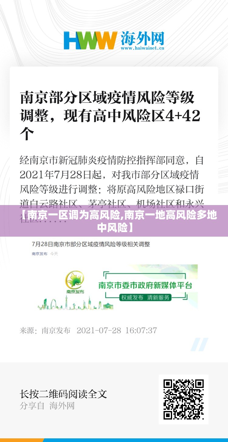 【南京一区调为高风险,南京一地高风险多地中风险】 【南京一区调为高风险,南京一地高风险多地中风险】