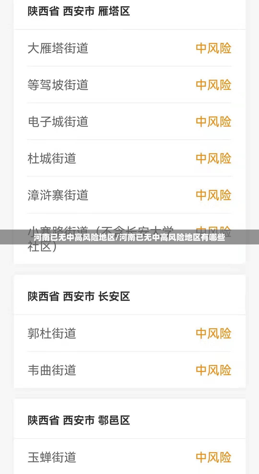 河南已无中高风险地区/河南已无中高风险地区有哪些 河南已无中高风险地区/河南已无中高风险地区有哪些