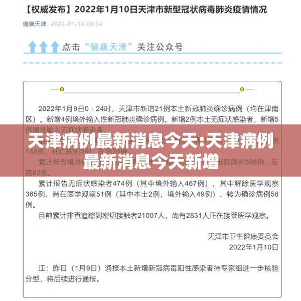 天津病例最新消息今天:天津病例最新消息今天新增