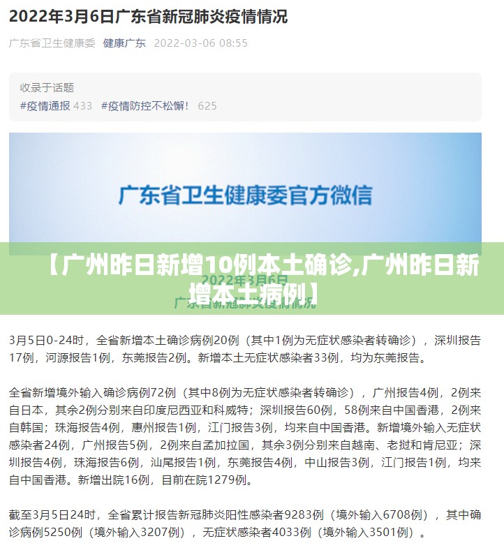 【广州昨日新增10例本土确诊,广州昨日新增本土病例】