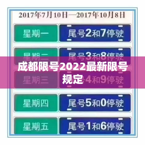 成都限号2022最新限号规定/成都限号2022最新限号规定时间