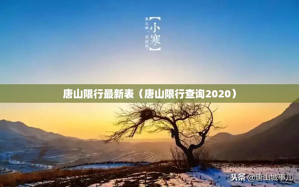 唐山限行最新表（唐山限行查询2020）