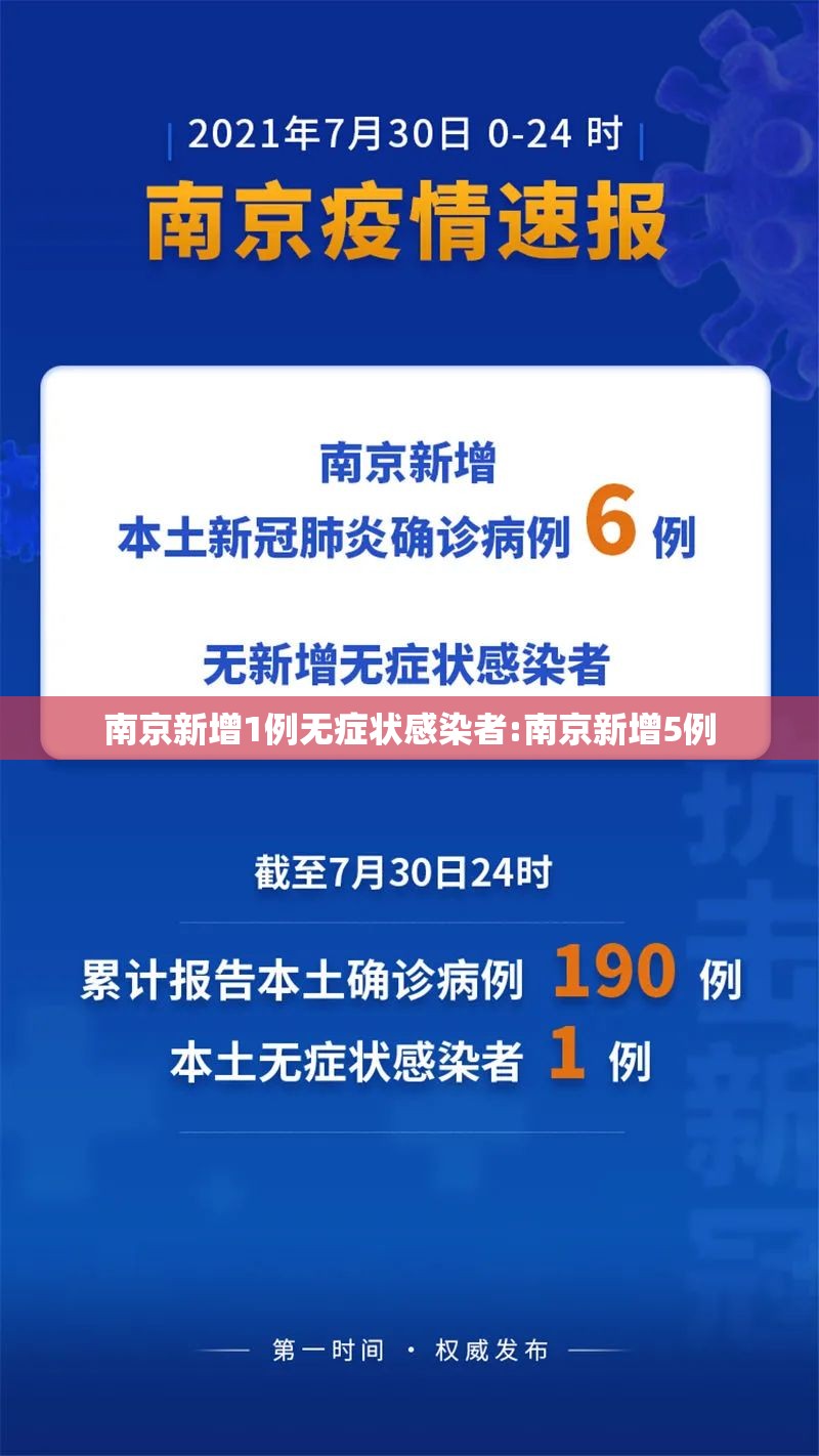 南京新增1例无症状感染者:南京新增5例 南京新增1例无症状感染者:南京新增5例