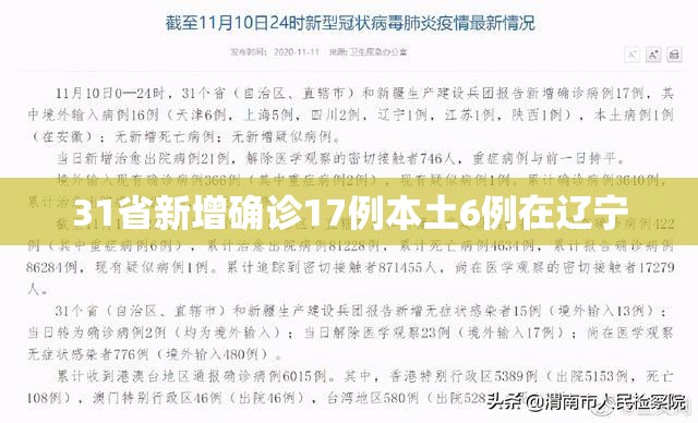 【31省新增确诊17例本土6例在辽宁/新增病例辽宁】 【31省新增确诊17例本土6例在辽宁/新增病例辽宁】