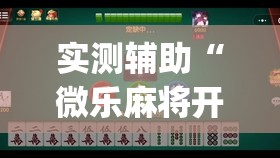实测辅助“微乐麻将开挂多少钱一个	”(透视)其实确实有挂