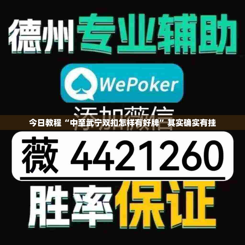 今日教程“中至武宁双扣怎样有好牌”其实确实有挂
