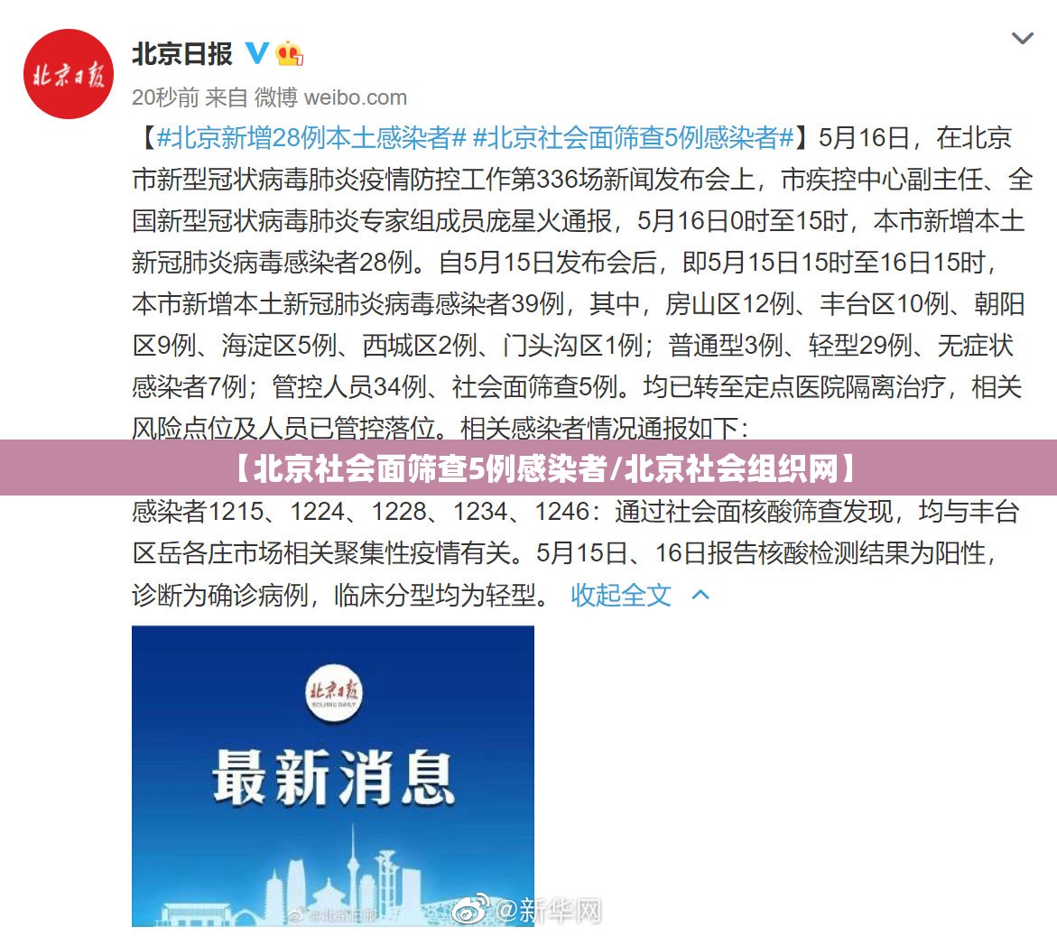 【北京社会面筛查5例感染者/北京社会组织网】 【北京社会面筛查5例感染者/北京社会组织网】