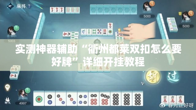 实测神器辅助“衢州都莱双扣怎么要好牌”详细开挂教程