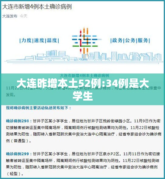 【大连昨增本土52例:34例是大学生,大连高校学生确诊】 【大连昨增本土52例:34例是大学生,大连高校学生确诊】