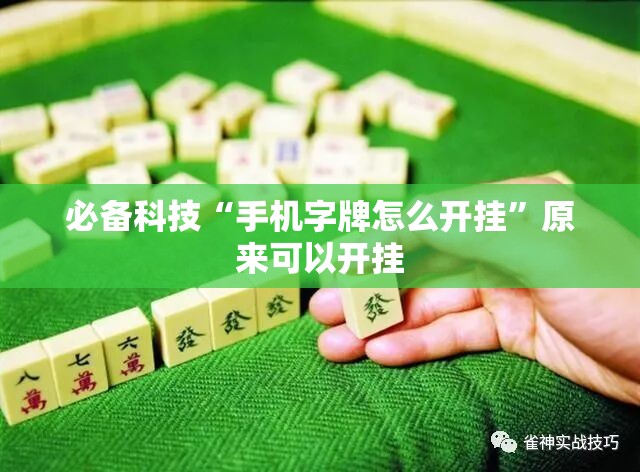 必备科技“手机字牌怎么开挂”原来可以开挂
