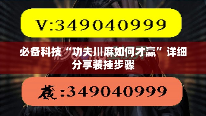 必备科技“功夫川麻如何才赢	”详细分享装挂步骤