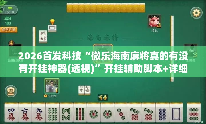 2026首发科技“微乐海南麻将真的有没有开挂神器(透视)	”开挂辅助脚本+详细开挂安装教程