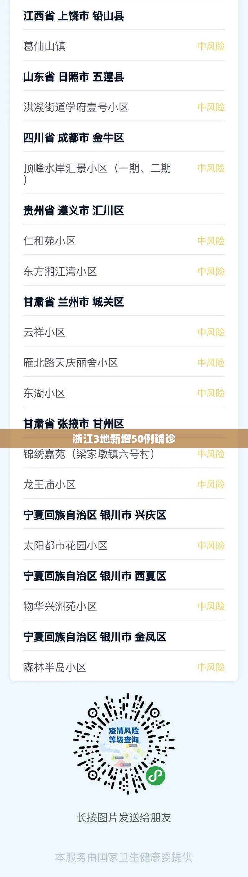 浙江3地新增50例确诊:浙江新增1 浙江3地新增50例确诊:浙江新增1