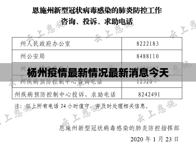 杨州疫情最新情况最新消息今天（杨卅疫情最新情况）
